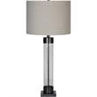 Renwil Meredith 1-Light Modern Glass & Metal Table Lamp in Clear