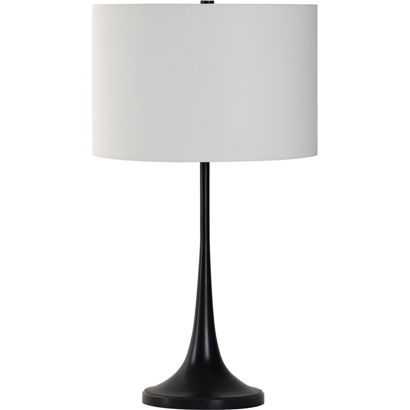 Renwil Salvora 1-Light Modern Metal Table Lamp in Black & White