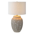 Renwil Wassily 1-Light Modern Ceramic & Linen Table Lamp in Cream