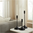 Chambers Indoor Aluminum Set Of 3 Tapered Candle Holder Matte Black