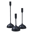 Chambers Indoor Aluminum Set Of 3 Tapered Candle Holder Matte Black