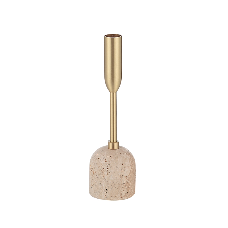 Vesta Indoor Iron Set Of 3 Tapered Candle Holder Satin Brass