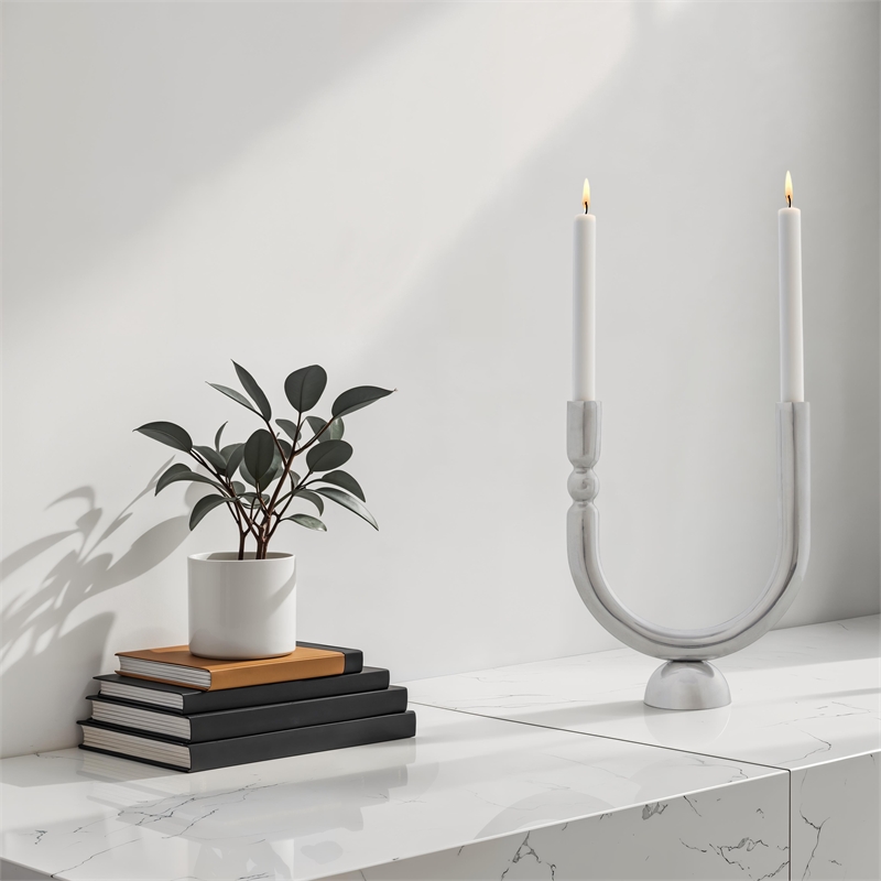 Darnay Candle Holder Gray