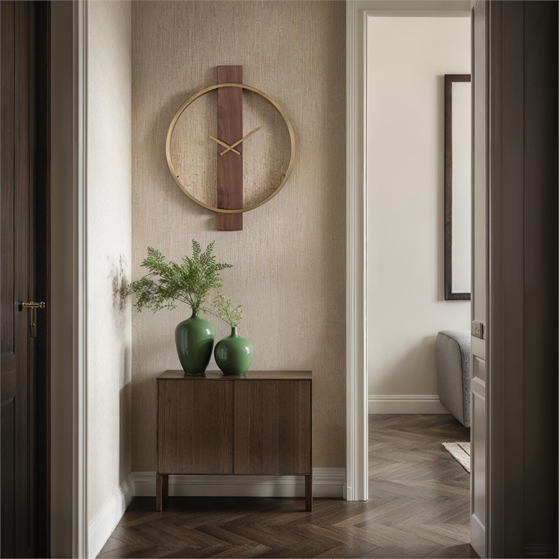 Avigail Wall Clock Antique Brushed Brass