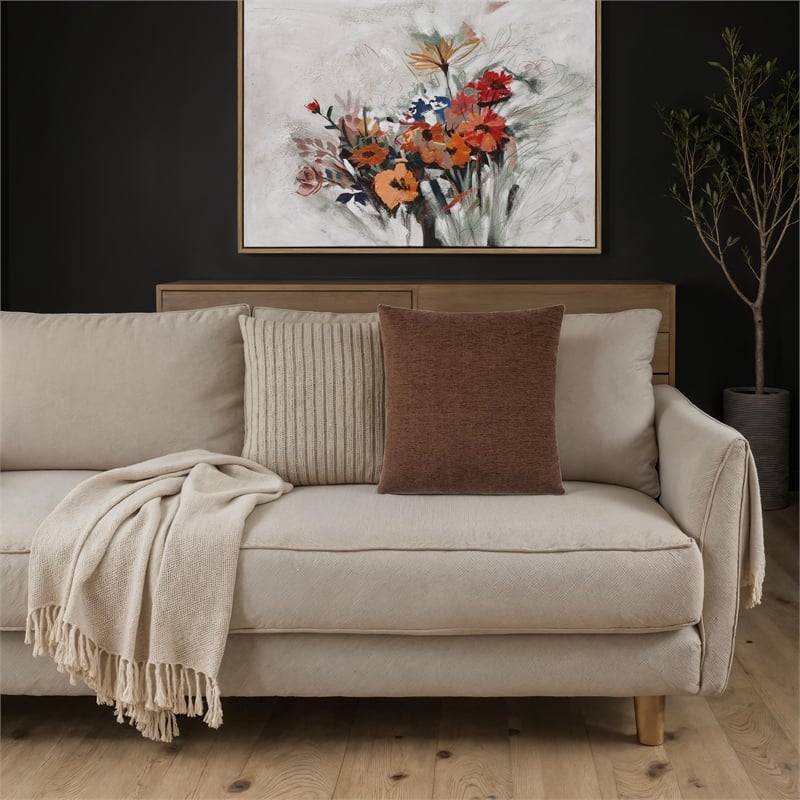 Ferro 20X20 Indoor Pillow Brown