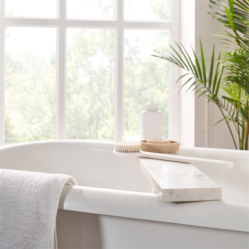 Inka Indoor Marble Tray White