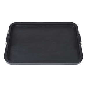 Hudson Indoor Mango Wood Tray Black