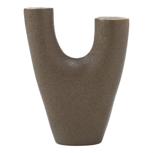 Garnier Indoor Ceramic Stoneware Small Vase Textured Brown