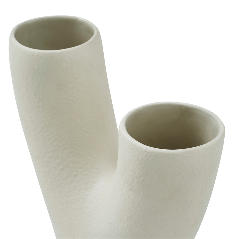Wisteria Indoor Ceramic Stoneware Large Vase Textured Beige Semi-Gloss