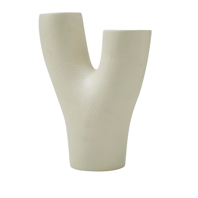Wisteria Indoor Ceramic Stoneware Large Vase Textured Beige Semi-Gloss