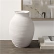 Zeb Indoor Ceramic Vase Matte White