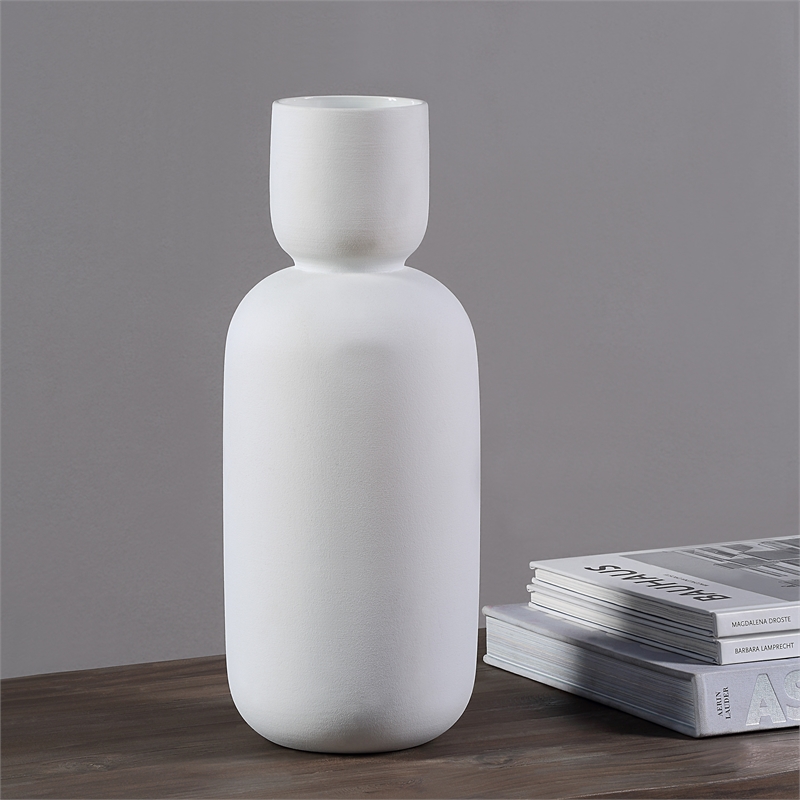 Dior Indoor Ceramic Vase Off White