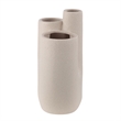 Fontaine Indoor Ceramic Vase Textured Matte Ivory