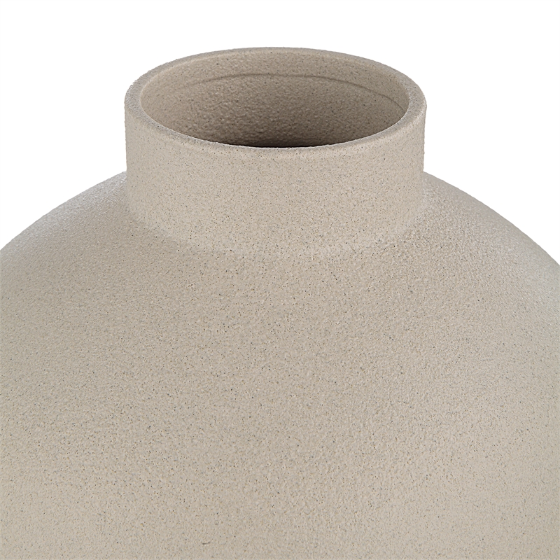 Lamoureux Indoor Ceramic Vase Textured Matte Ivory