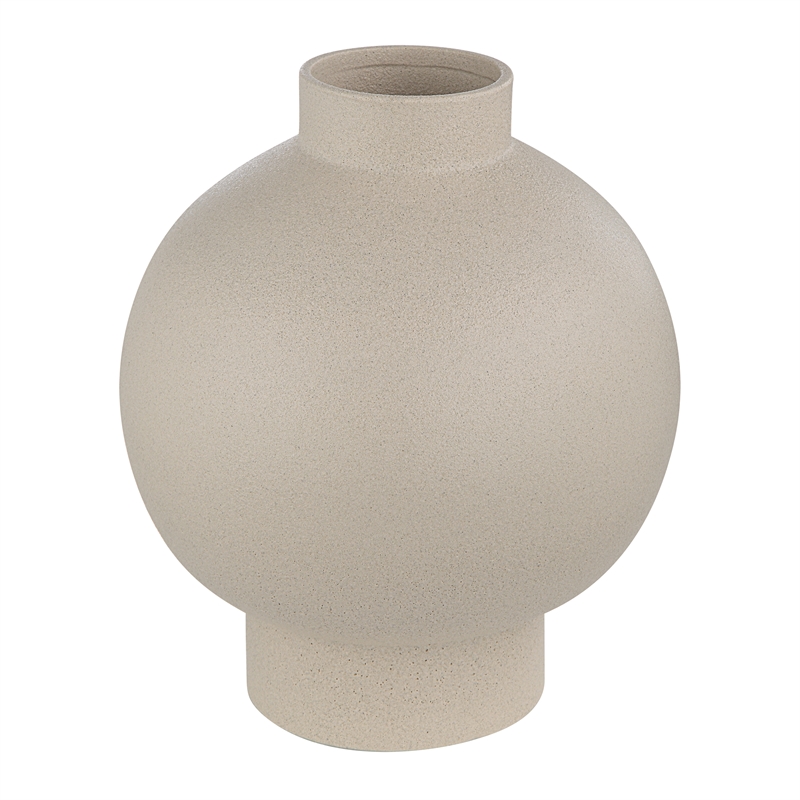 Lamoureux Indoor Ceramic Vase Textured Matte Ivory