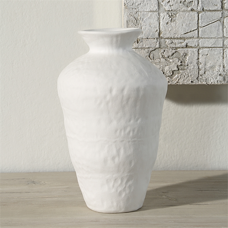 Melton Indoor Porcelain Ceramic Vase Matte Off White