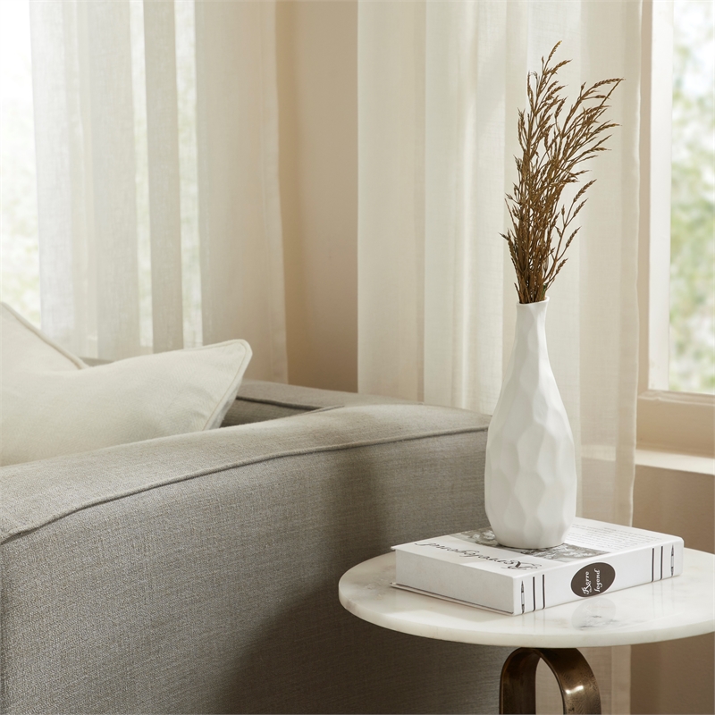Blouin Indoor Ceramic Stoneware Vase White Semi-Gloss