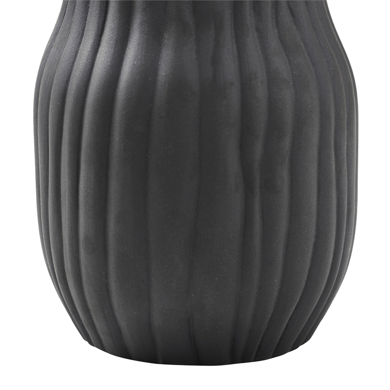 Nocera Indoor Ceramic Stoneware Vase Matte Black