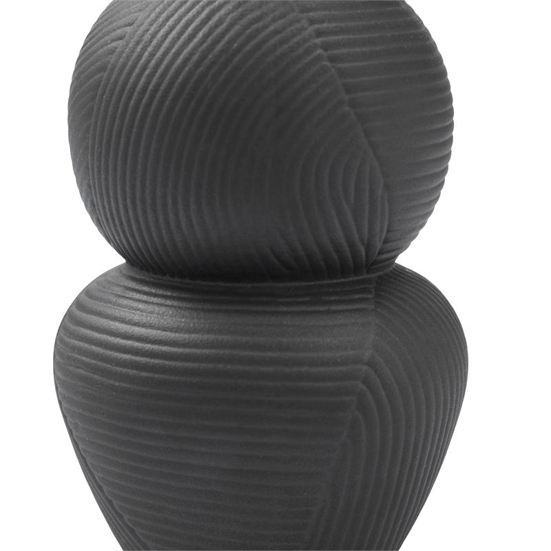 Icarus Indoor Ceramic Stoneware Vase Matte Black