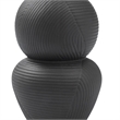 Icarus Indoor Ceramic Stoneware Vase Matte Black