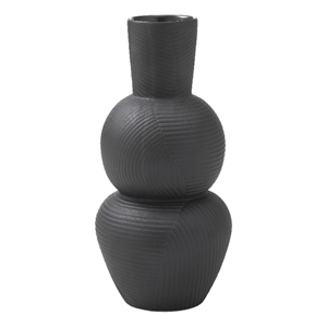 Icarus Indoor Ceramic Stoneware Vase Matte Black