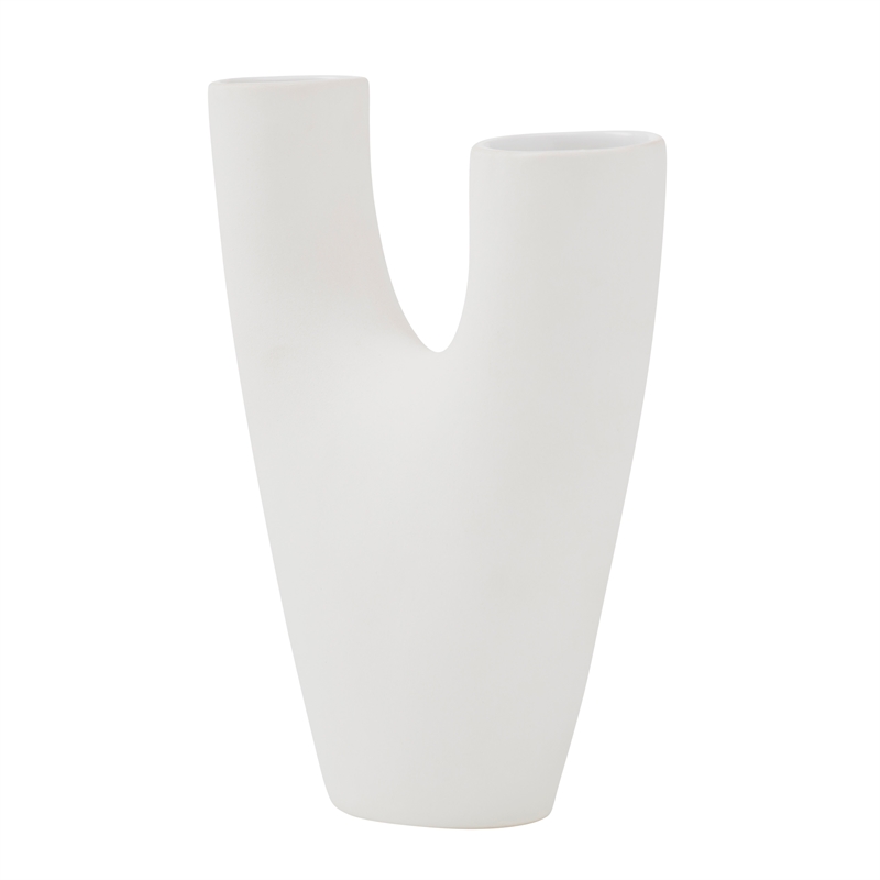 Avignon Indoor Ceramic Stoneware Small Vase Matte Off White