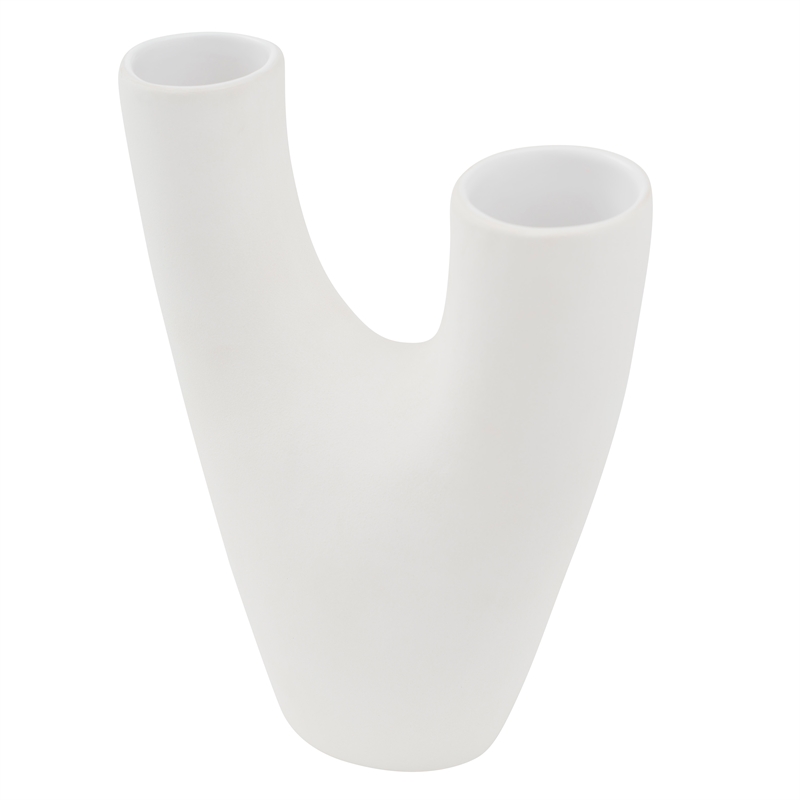 Avignon Indoor Ceramic Stoneware Small Vase Matte Off White