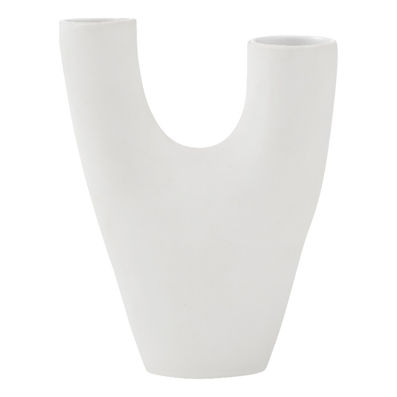 Avignon Indoor Ceramic Stoneware Small Vase Matte Off White