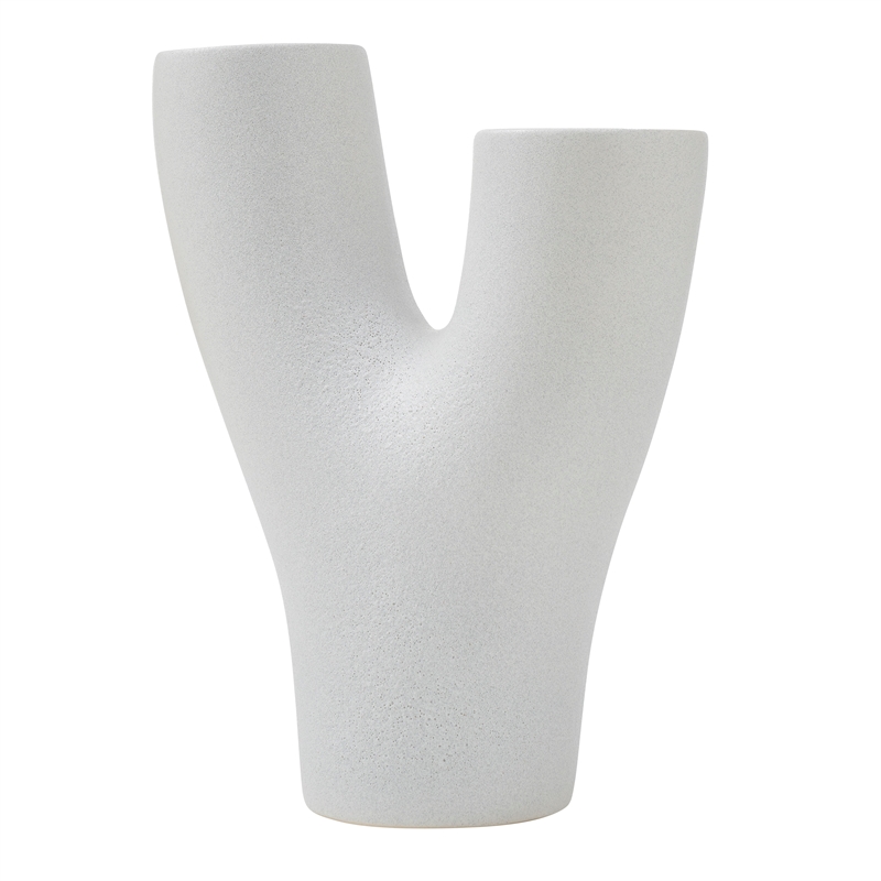 Jocasta Indoor Ceramic Stoneware Large Vase Textured Matte Off White