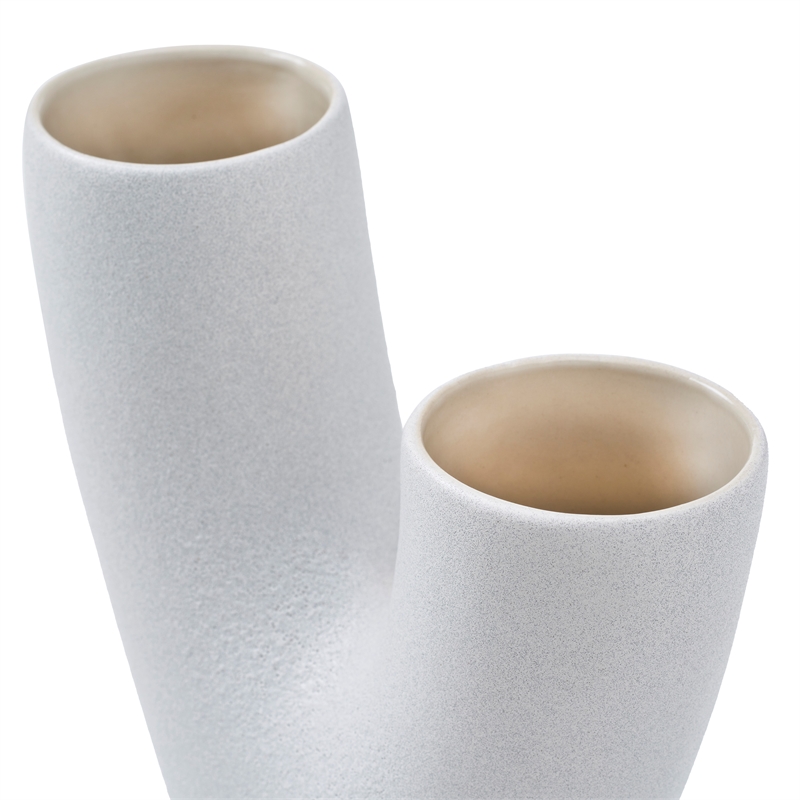 Jocasta Indoor Ceramic Stoneware Large Vase Textured Matte Off White