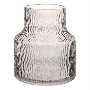 Hyacinth Indoor Mouth Blown Glass Glass Vase Grey Texture