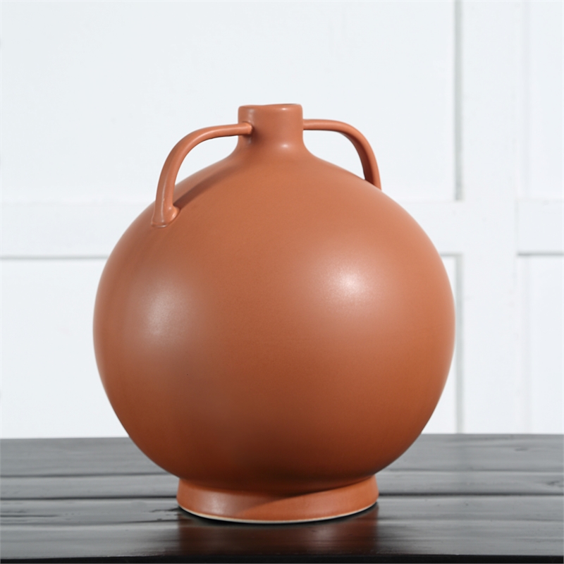 Delphi Indoor Ceramic Vase Matte Terracotta