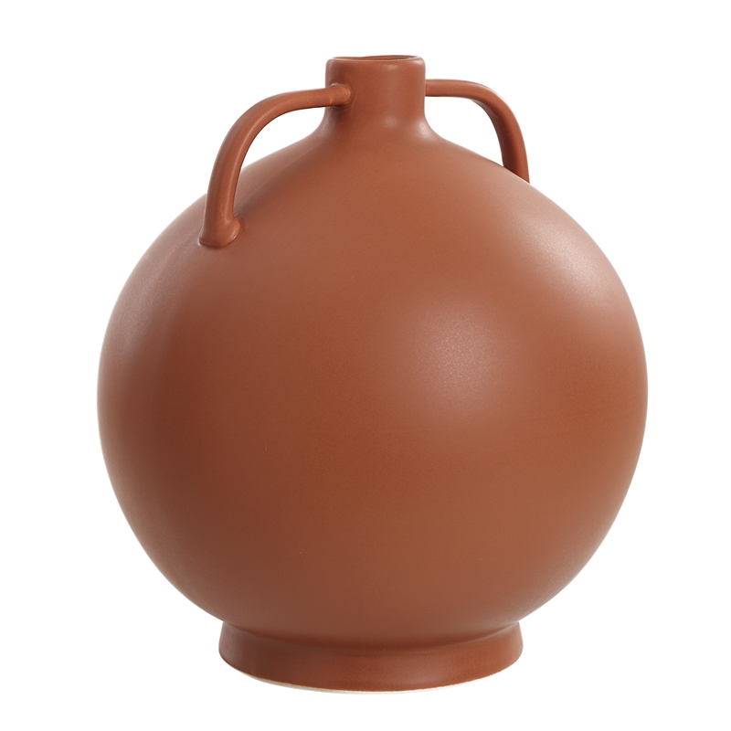 Delphi Indoor Ceramic Vase Matte Terracotta