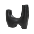 Doppio Indoor Ceramic Vase Matte Black