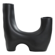 Doppio Indoor Ceramic Vase Matte Black