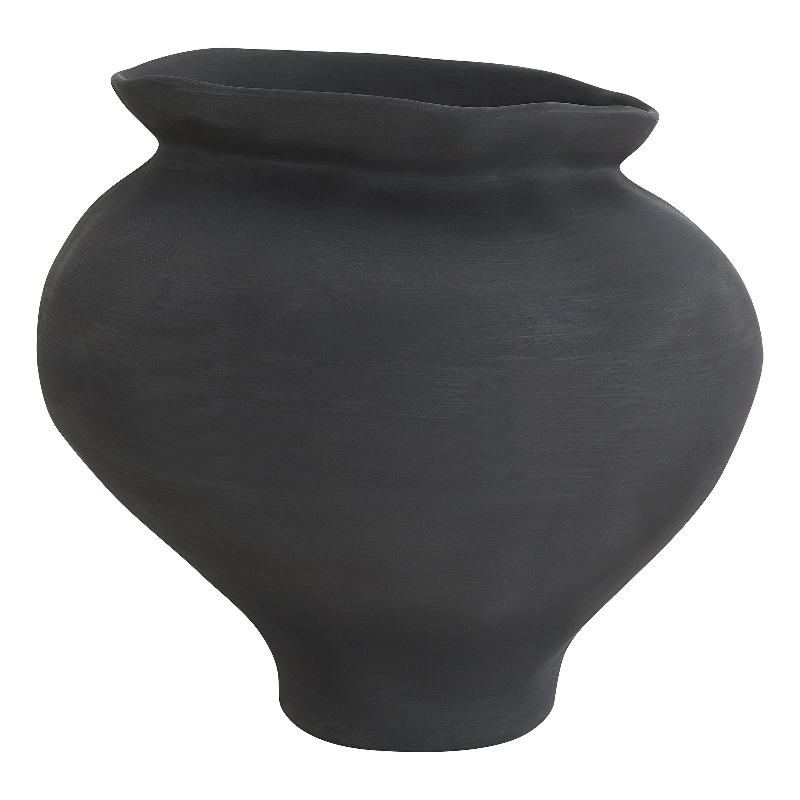Elia Indoor Ceramic Vase Black