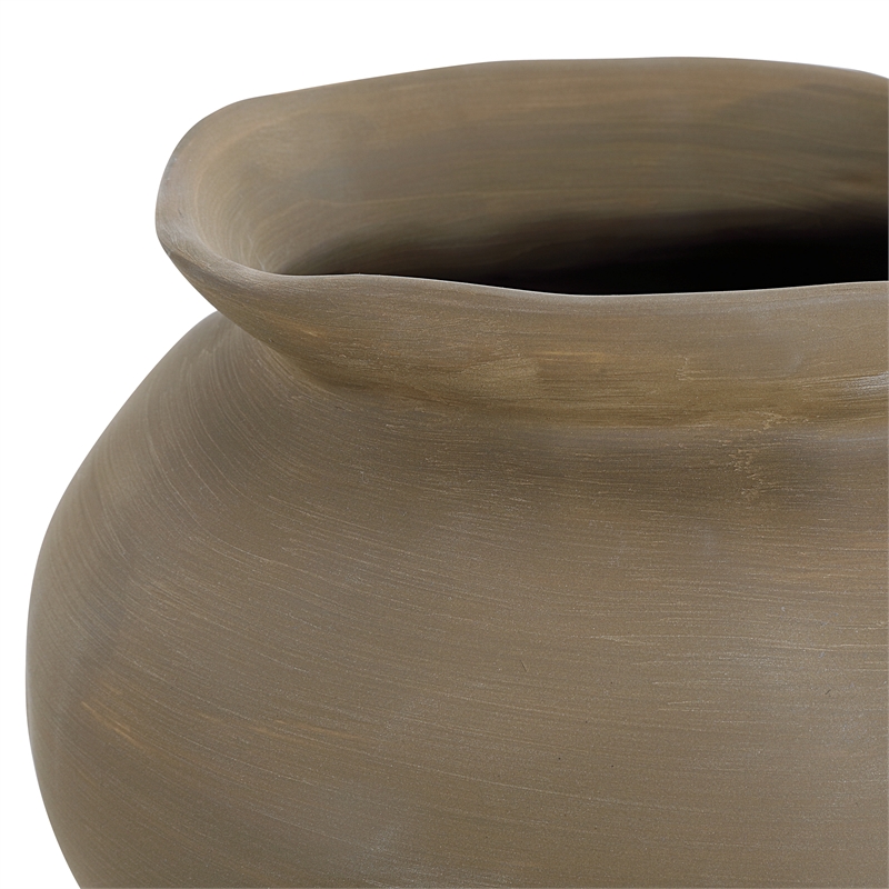 Elia Indoor Ceramic Vase Brown