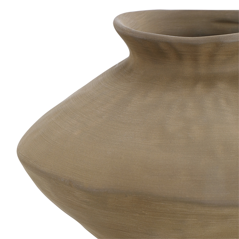 Mills Indoor Ceramic Vase Brown