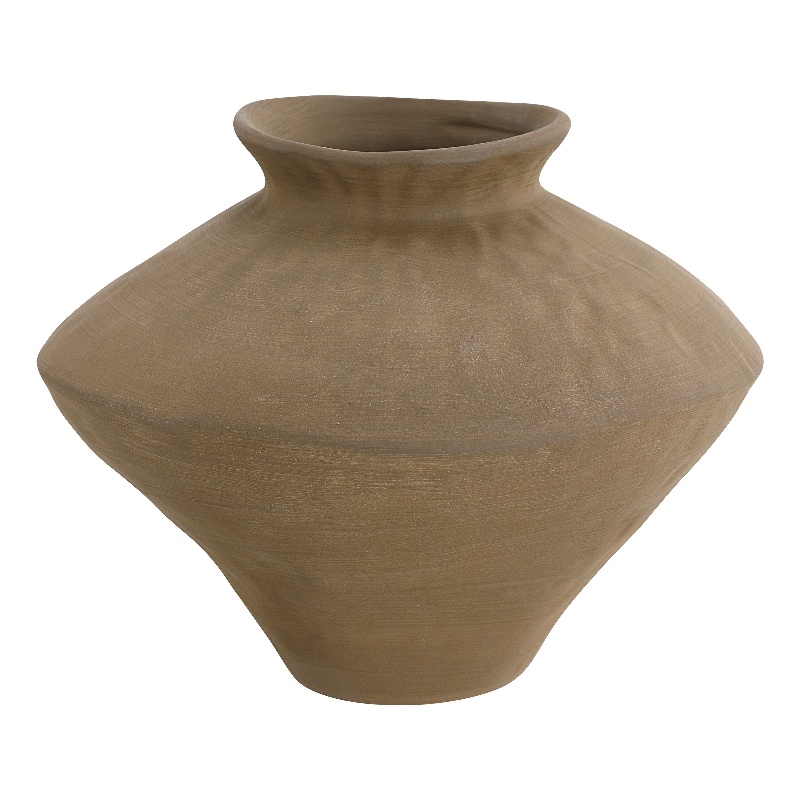 Mills Indoor Ceramic Vase Brown
