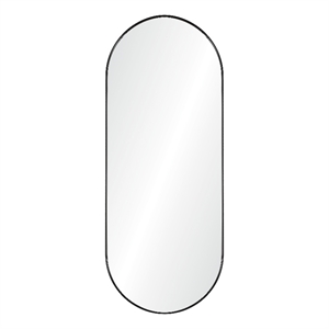 Ammar 60&quot Tall Oval Wall Mirror Black