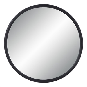 Namur 36&quot Tall Round Mirror Matte Black