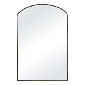 Clarisse 36&quot Tall Arch Mirror Aged Brass