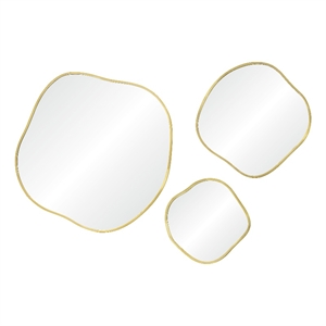 Nucleus 36/24/16&quot Tall Irregular Wall Mirror Yellow