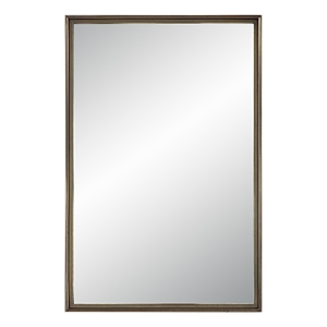 Sandcastle 36&quot Tall Rectangular Mirror Antique Brushed Brass