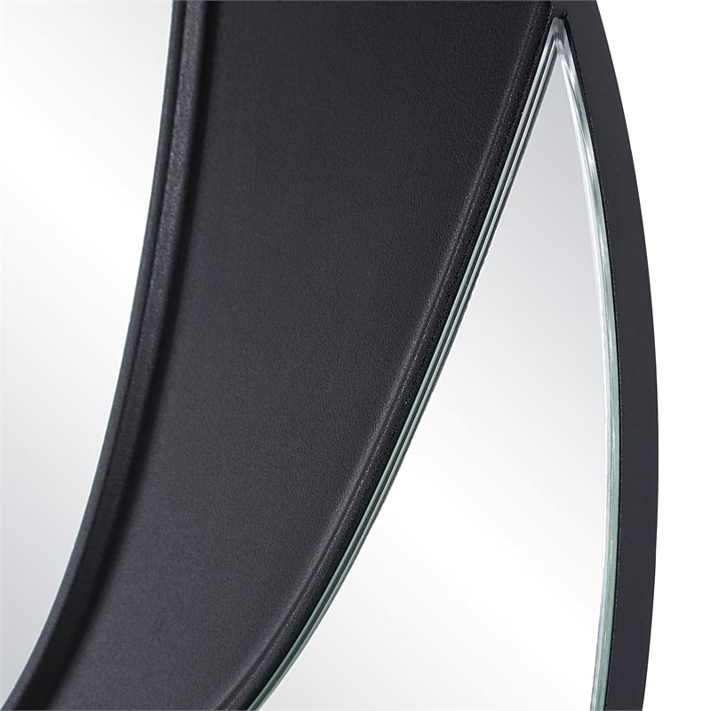 Dansk 3 Piece Tall Round Wall Mirror Black