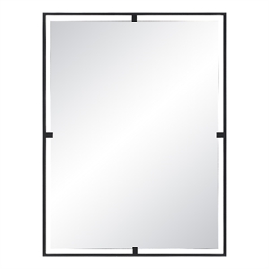 Marco 40&quot Tall Rectangle Wall Mirror Black