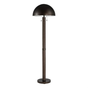 Incanta 68&quot Tall Dark Bronze Floor Lamp with Drum Iron Shade