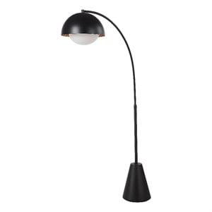 Cooke 65 - 75&quot Tall Matte Black Floor Lamp with Shade