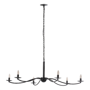 Landen 75.75&quot Height Ceiling Fixture Powder Coated Matte Black