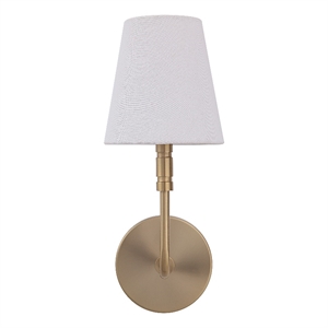 Milia 14.5&quot Burnished Brass 1-Light Wall Sconce